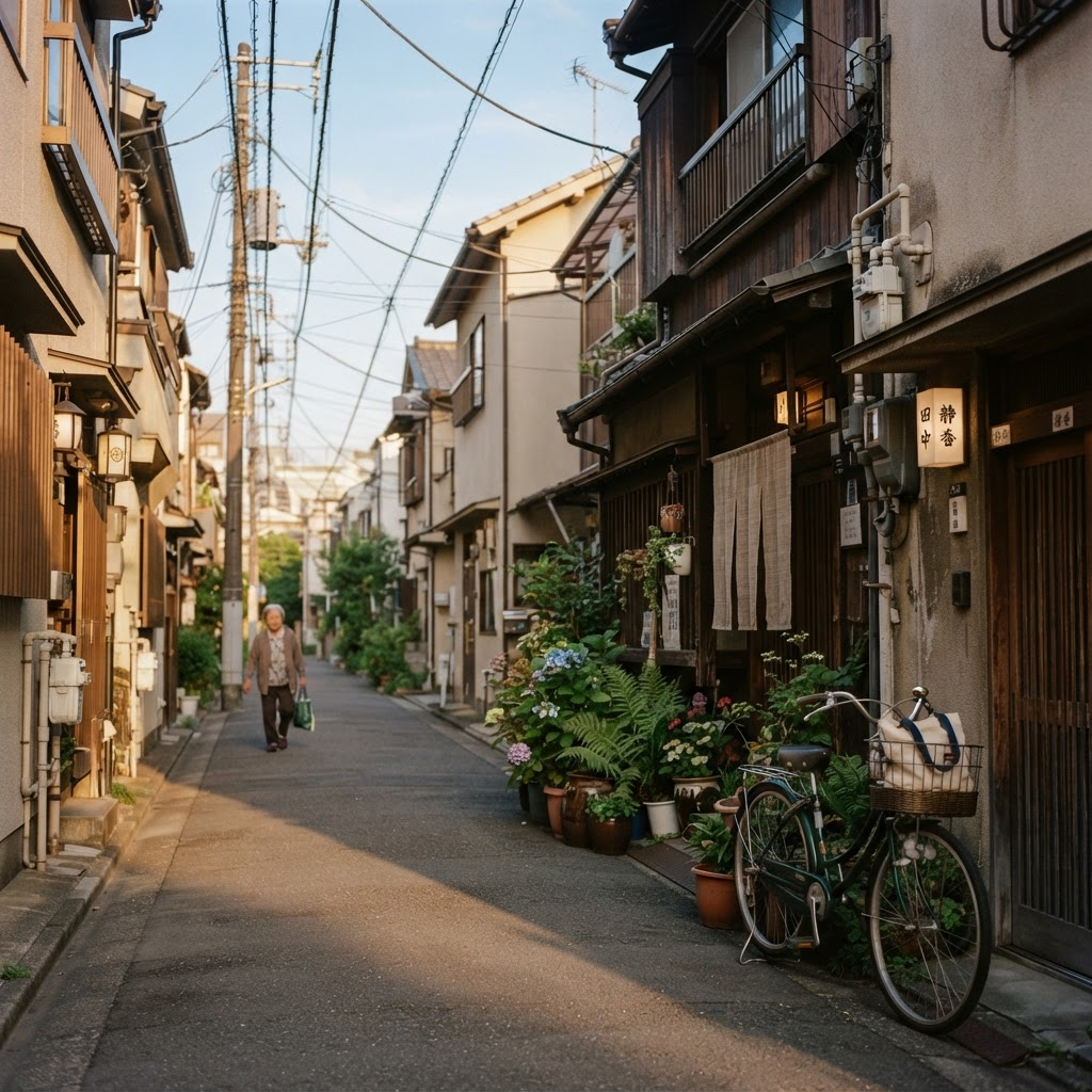 City apartments and townhouses