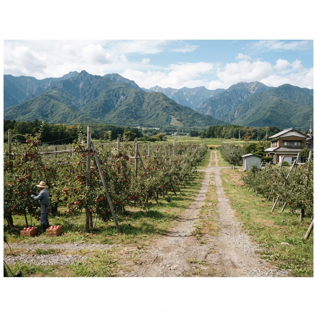 Fields, paddies, and fruit trees